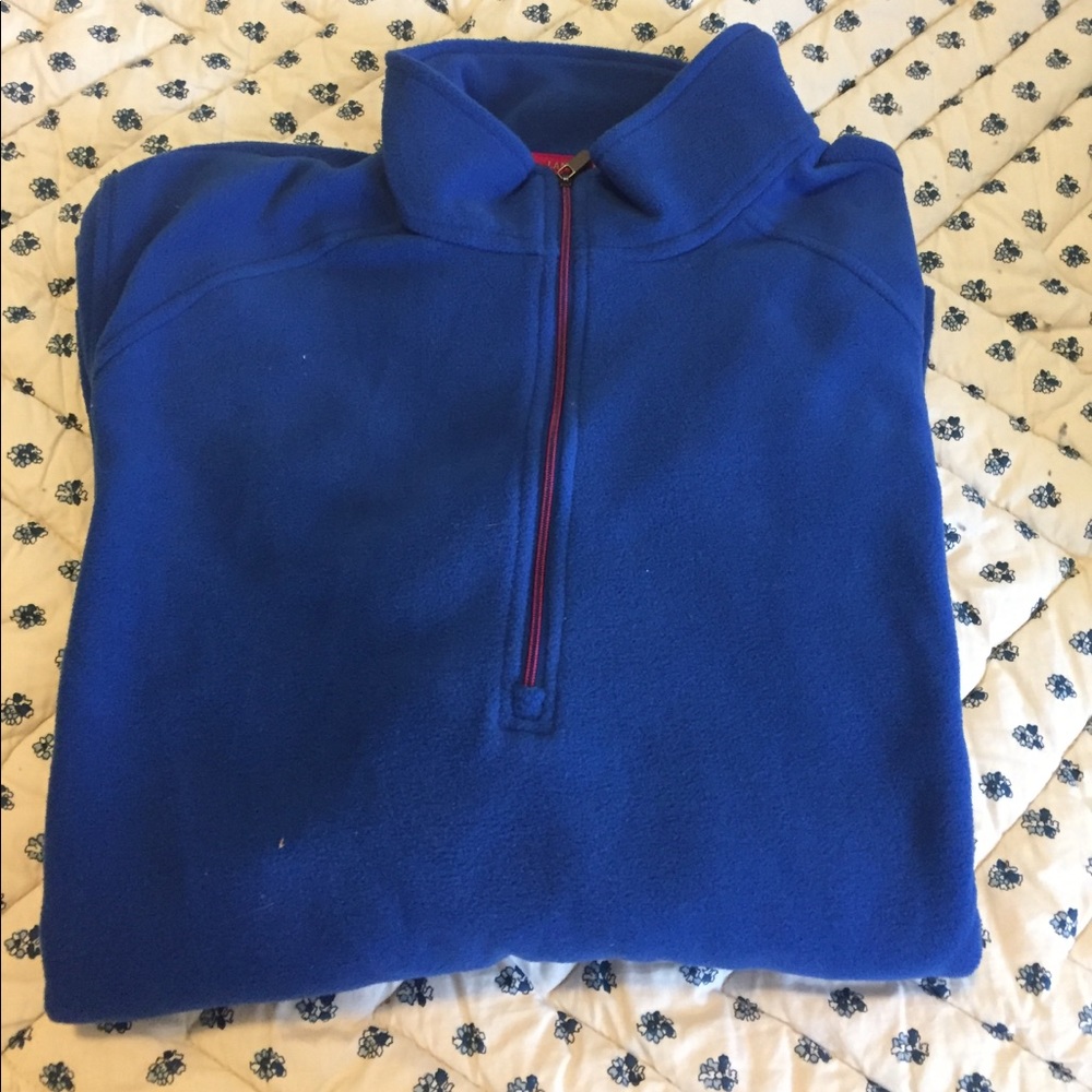 Lands End Fleece Pullover Zip Jacket